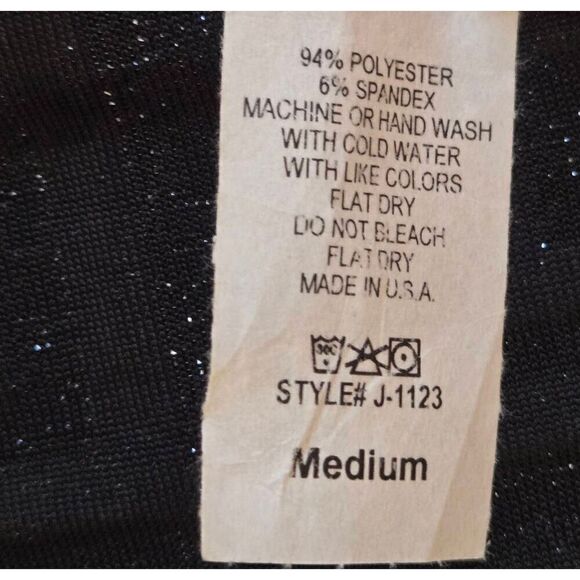 Pretty Woman Metallic Dressy Open Black Grey Lightweight Cardigan Medium - Picture 8 of 10